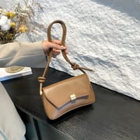 High Quality China Imported Ladies Cross Body / Shoulder Fashionable Knotted Adjustable Strap PU Lather Bag_img_3