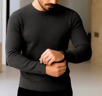 Premium Black Rib Full Sleeve T-Shirt_img_0