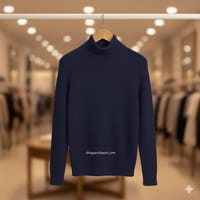 Classic Nevy Blue Turtleneck Sweater_img_0
