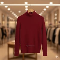 Classic Maroon Turtleneck Sweater_img_0
