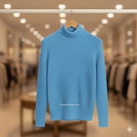 Classic Sky Blue Turtleneck Sweater_img_0
