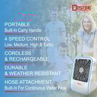Disnie AC/DC Personal Powerful Portable Rechargeable Electric Hand Held Fan Mini Fan With Water Mist_img_1
