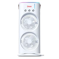 Disnie DRMF-63USB Rechargeable Double Head Portable Mini Air Cooling Mist Fan with Remote_img_0