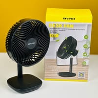 Awei F23 Portable USB Rechargeable Desk Fan (4000mAh)- Black Color_img_1