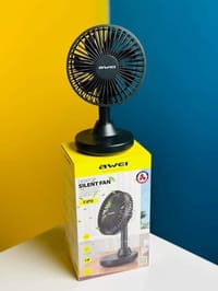 Awei F29 mini Desktop Oscillating Rechargeable fan- Black Color_img_0