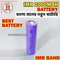 Band New IMR 18650 2000mAh 3.7V Rechargeable Lithium-ion Battery_img_1