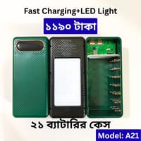 21pcs 18650 Battery Solderless 22.5W Fast Charging Power Bank Case with LED Light_img_0