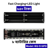 Fast Charging 8pcs 18650 Battery Power Bank Case with LED Light_img_0