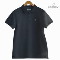 Crocodile Solid Black Color Polo T-Shirt_img_0