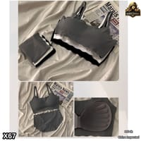 Seamless Bra and Panty Set for Women – Wireless Comfort Lingerie (Black, White & Grey)_img_4