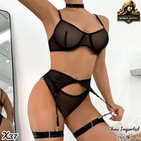Mesh Erotic Lingerie Set(3 Part)_img_3