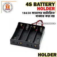 4 Tank 18650 Battery Holder 18650 Four Tank Rechargeable Battery Holder Four Slot Plastic Storage Box Case With Leads Cable Wire_img_1