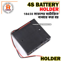 4 Tank 18650 Battery Holder 18650 Four Tank Rechargeable Battery Holder Four Slot Plastic Storage Box Case With Leads Cable Wire_img_4