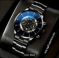 Men'S Stylish Quartz Watch with Red Accents - Round Zinc Alloy Case, 18_img_1