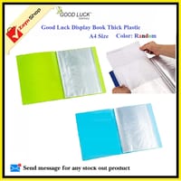 Good Luck Display Book 20/30/40/ 60 pocket Thick Plastic File Folder Display Presentation Book, A4 Size Random color 1pcs_img_1