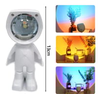 Rechargeable Rainbow Sun Set Light Astronaut Robot Table Night Lamp Projector_img_1
