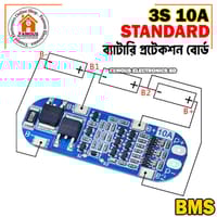 BMS 3S 10A 12.6V 3x18650 Lithium Battery Charger Protection Board Li-ion Charging Module for Wifi Router DIY Drill-1PCS - Battery Management System_img_1