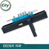 প্রিমিয়াম কুয়ালিটি ডোর লক বড় আকারের হ্যান্ডেল লক অতিরিক্ত নব সহ প্রধান দরজার জন্য কালো রঙের দরজার লক Door Lock_img_2