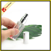Empty Bottle Square shape 5ml Refillable Spray Atomizer Transparent Glass Random Color 1p_img_1