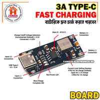 Lithium Battery 18650 Charging Module 3A Type C Fast Charging Board_img_1