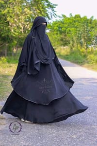 Unveil the Charm of Irani Borkha Design Latest Stylish and Fashionable Borka Dresses from the Khimar Collection for Girls and Women (Jakiya)_img_3