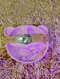 Cat Plate Set With Spoon (Pink colour)_img_2