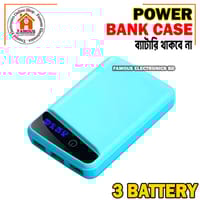 Portable Stylish First Charging Power Bank Case White (Use 3 Piece's 18650 Battery)_img_7