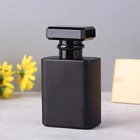 Empty Perfume Atomizer Refillable Black Square Glass Spray 50ml Bottle  1 pcs_img_0