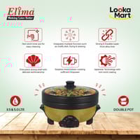 Elima EM-MC500 Double Pot Electric Multi Cooker 5.0 L- Gold Color_img_0