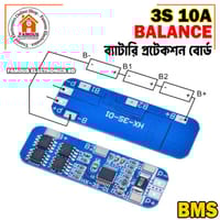 3S 10A 12V Lithium Battery Charger Protection Board BMS Module for 3 Piece 18650 Li-ion Battery Cell Charging 11.1V 12.6V Balance_img_4