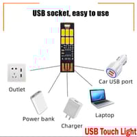 Portable Mini 5730 USB 6LED SMD Light 5V Touch Sensor Dimmable Night Light for Power Bank Computer Laptop Reading Table Lamp_img_1