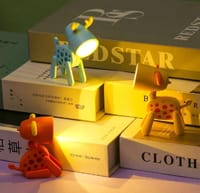 LED Mini Night Light Cute Dog Deer Foldable Desk Table Lamps Desktop Book Light Kids_img_4