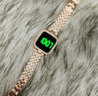 LED Display Digital Touch Screen Diamond Watch And Bracelet Fashion For Girls Women_img_3