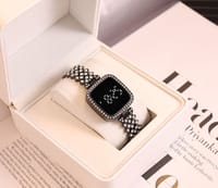 LED Display Digital Touch Screen Diamond Watch And Bracelet Fashion For Girls Women_img_1