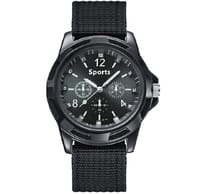 Fabric Canvas Strap Casual Cool Sport Round Dial Wrist Watch_img_4