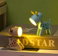 LED Mini Night Light Cute Dog Deer Foldable Desk Table Lamps Desktop Book Light Kids_img_0