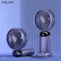 Portable Fan Personal Fan 5000MAh Rechargeable,5 Speeds with LED Display,90° Adjustable_img_0