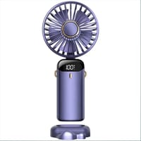 Portable Fan Personal Fan 5000MAh Rechargeable,5 Speeds with LED Display,90° Adjustable_img_2
