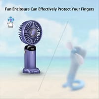 Portable Fan Personal Fan 5000MAh Rechargeable,5 Speeds with LED Display,90° Adjustable_img_3