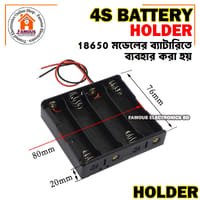 4 Tank 18650 Battery Holder 18650 Four Tank Rechargeable Battery Holder Four Slot Plastic Storage Box Case With Leads Cable Wire_img_6