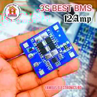 3S 12V 12A BMS | 18650 Lithium Battery Protection Board | 11.1V–12.6V | Balanced | Anti-Overcharge & Over-Discharge Protection_img_0