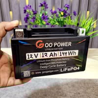 12V 12Ah LiFePO4 Bike Self-Start Battery Pack with Active Balancer, 7L Size, High Peak Current Support_img_0