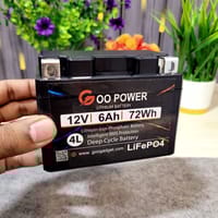 12V 6Ah LiFePO4 Bike Self-Start Battery with Active Balance 4L Size_img_0