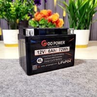 12V 6Ah LiFePO4 Bike Self-Start Battery with Active Balance 4L Size_img_1