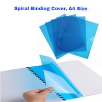 Spiral Binding Cover, A4 Size , Transparent or Blue Transparent Pack of 10 or 50 Sheets_img_1