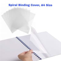 Spiral Binding Cover, A4 Size , Transparent or Blue Transparent Pack of 10 or 50 Sheets_img_2