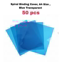 Spiral Binding Cover, A4 Size , Transparent or Blue Transparent Pack of 10 or 50 Sheets_img_6