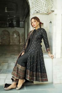 High Quality Afsan Print With Lase Work_img_1