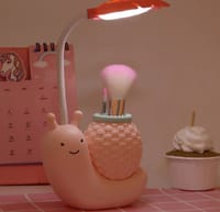 Cute Table Lamp, LED Night Study Light USB Charging Snail Animal Eye Protection Table Lite_img_0