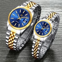 O'levs Luxury 9931 Trendy Korean Style Calendar with Individual Gift Box Couple Watch_img_4